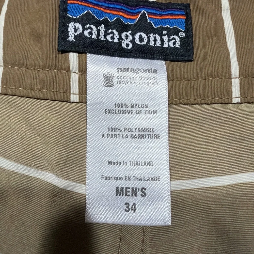 Patagonia Board Shorts Men 34 Swim Trunks Twenty-Three's Wavefarer Brown 12